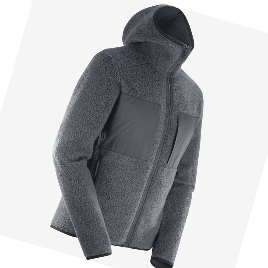 Sudadera Con Capucha Salomon ESSENTIAL WARM TEDDY Hombre Grises | MX 3214GSO